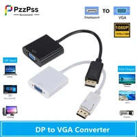 pzzpss displayport display port dp to vga adapter cable male to female converter for pc computer laptop hdtv monitor projector