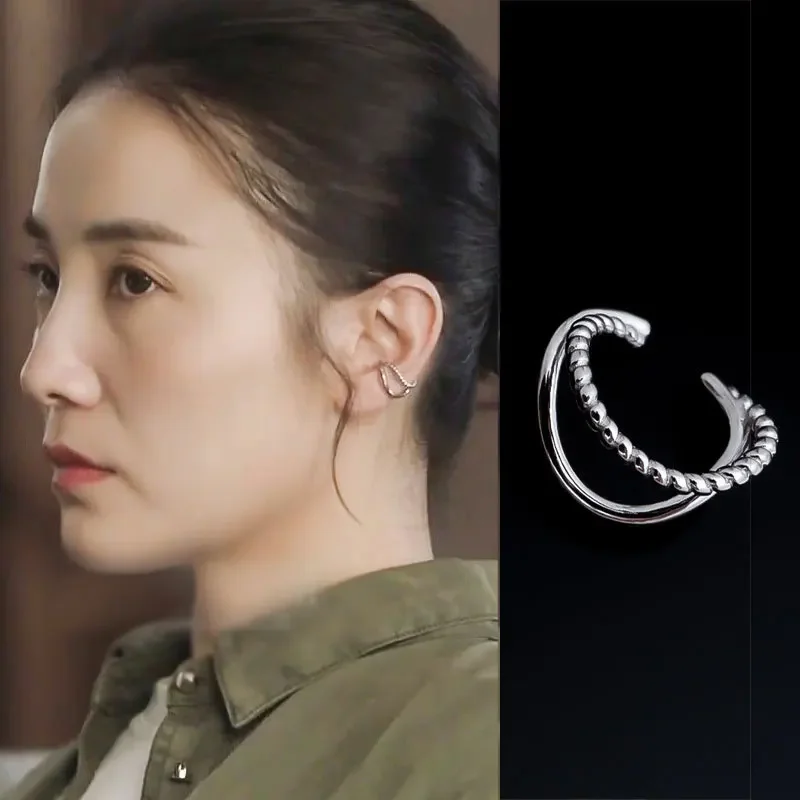 Оптовая продажа новые винтажные металлические двухслойные серьги-клипсы без