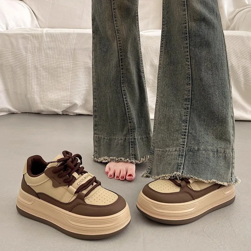 Многослойные женские кроссовки на платформе в гонконгском стиле повседневная