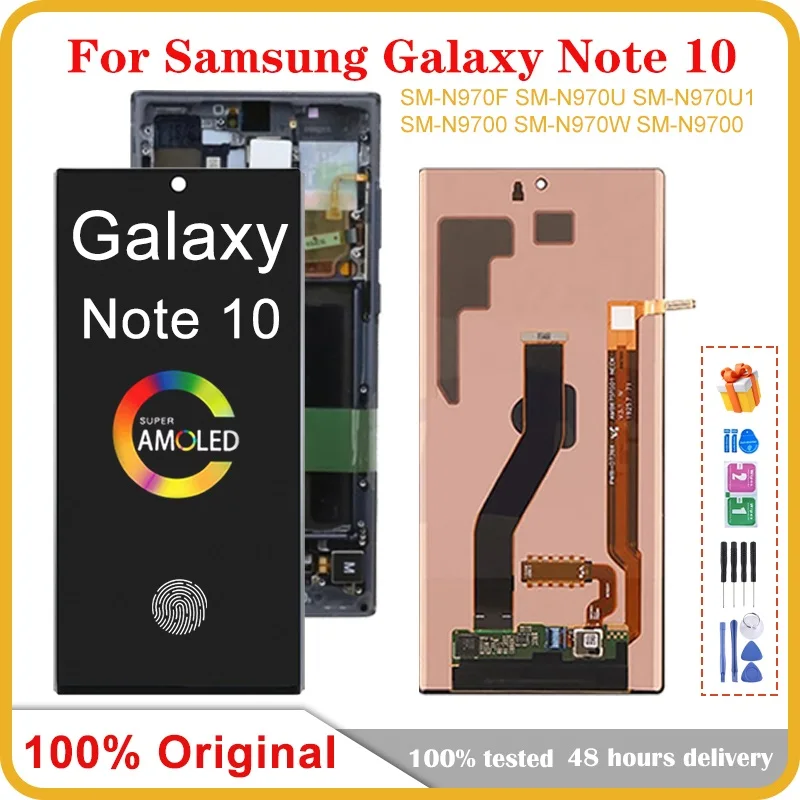 

6,3 ''оригинальный AMOLED для Samsung Galaxy Note 10 N970 N9700 ЖК-дисплей сенсорный экран дигитайзер для Galaxy note10 Замена ЖК-дисплея