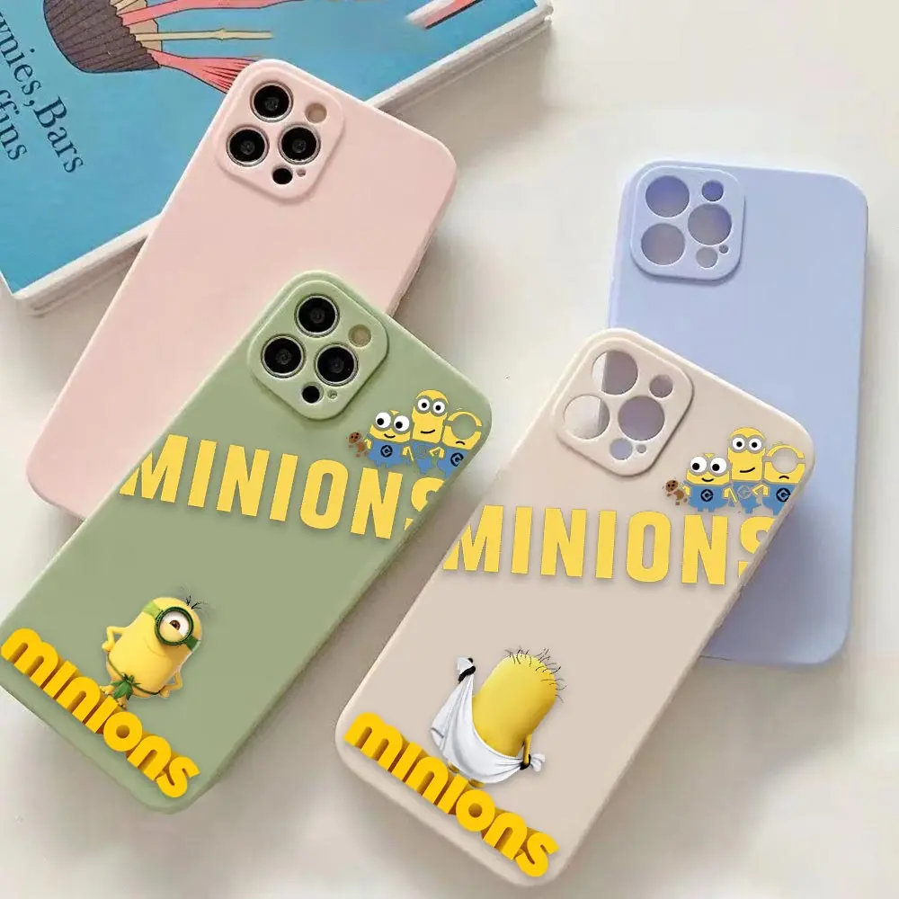 

Minions Despicable Me Anime Cartoon Comic Phone Case For Apple iPhone14 13 12 11 Pro Max 8 7 SE XR XS Plus Colorful Cover Fundas