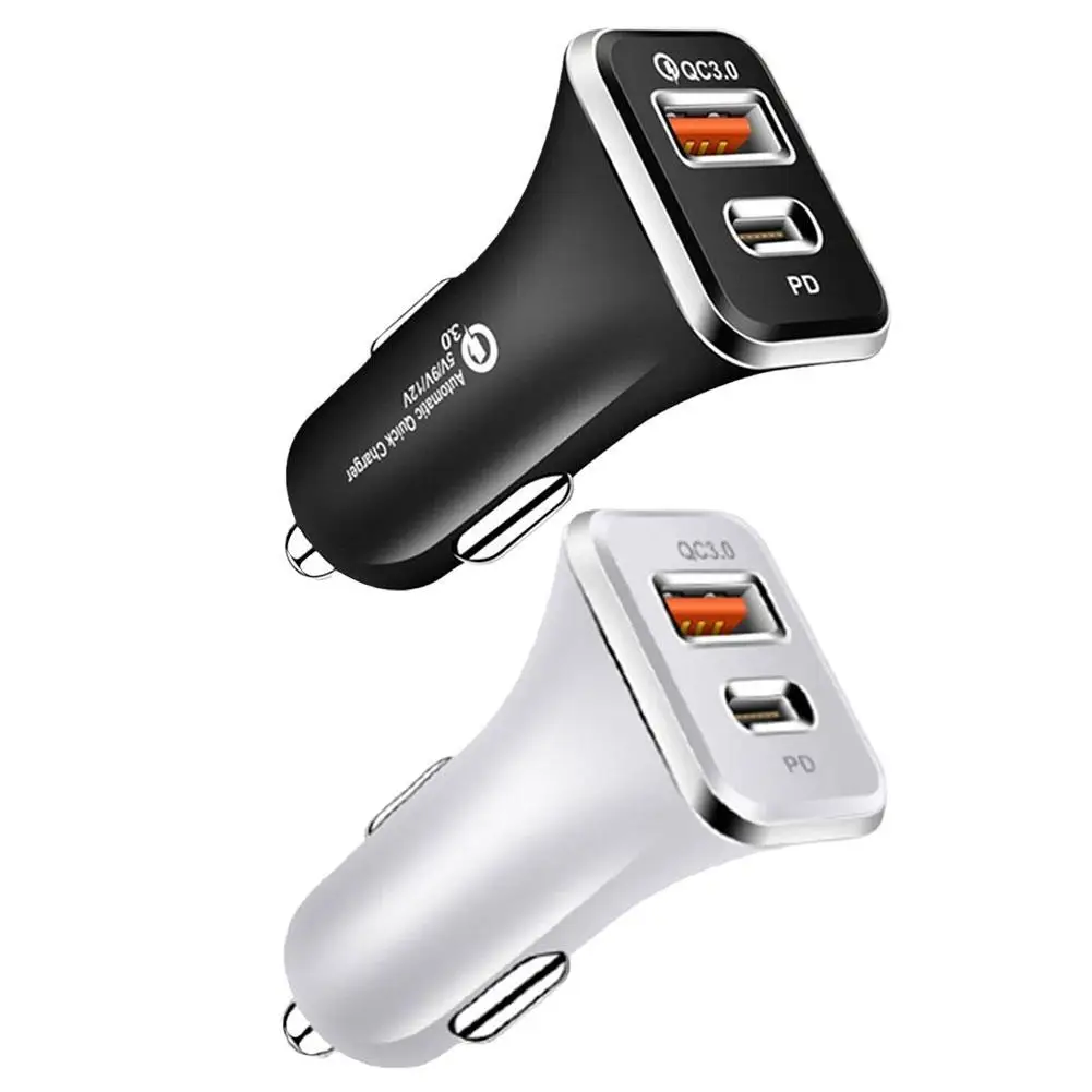 

Car USB Charger Quick Charge 3.0 PD Mobile Phone Charger 2 Port USB Fast for iPhone 7 8 X XS Samsung Tablet Car Charger