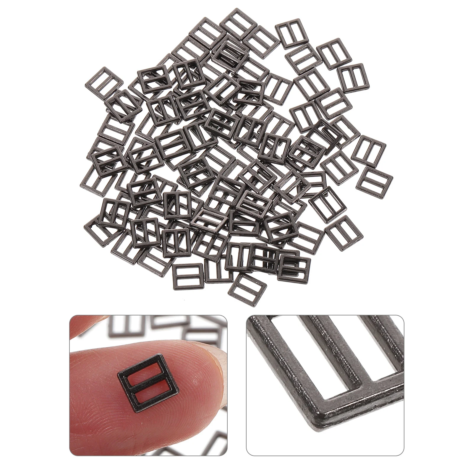 

100Pcs Belt Adjustable Adjustable Fastener Slide Buckle For Kids Shoes Metal Button for DIY Craft Kids