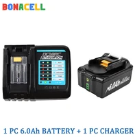 bonacell bl1860 rechargeable batteries 18v 6000mah lithium ion for makita 18v battery 6ah bl1840 bl1850 bl1830 bl1860b lxt400