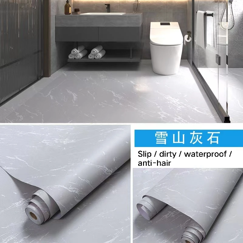

Non-slip Self-adhesive Floor Stickers Bathroom Wear-resistant Floor Film Kitchen Living Room Bedroom Floor Waterproof Stickers