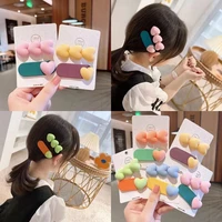 a pair of ins childrens clips hair clips summer hair accessories new girls love color matching bb clip bangle clip headdress