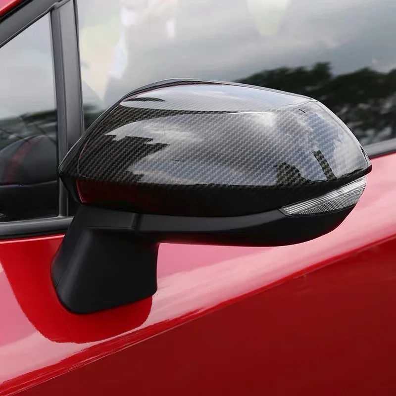 

Be applicable to 19-22 Toyota Carlo Relin Rearview Mirror Cover ABS Carbon Stripe Reverse Mirror cover car mirror
