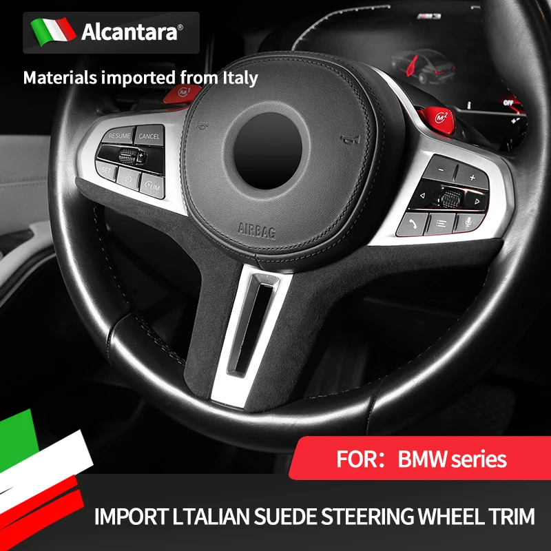 

Automotive interior steering wheel sticker Alcantatra suede suitable for BMW 3 series 5 series X3 X4 X5 Z4 sports decoration