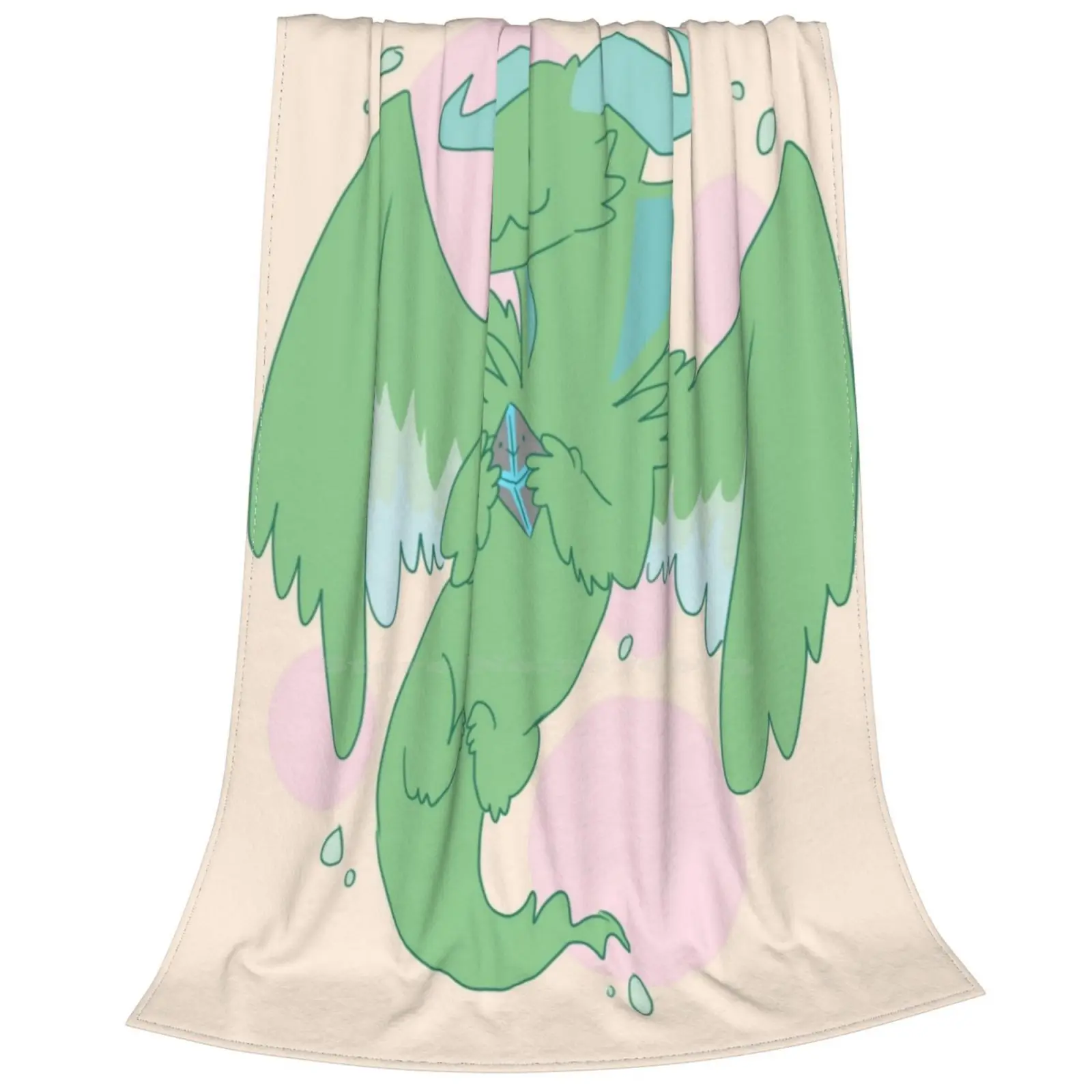 Фланелевое мягкое одеяло с принтом дракона Новинка