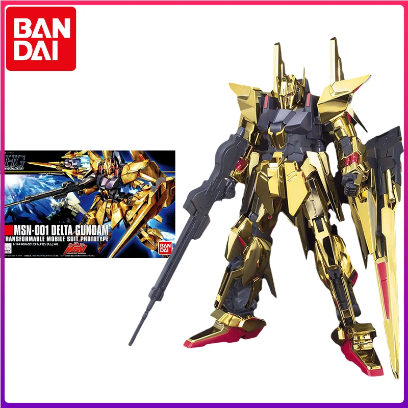 

Bandai Genuine Gundam Model Kit Anime Figure HGUC 1/144 MSN-001 DELTA GUNDAM Action Figures Collectible Toys Gifts for Kids