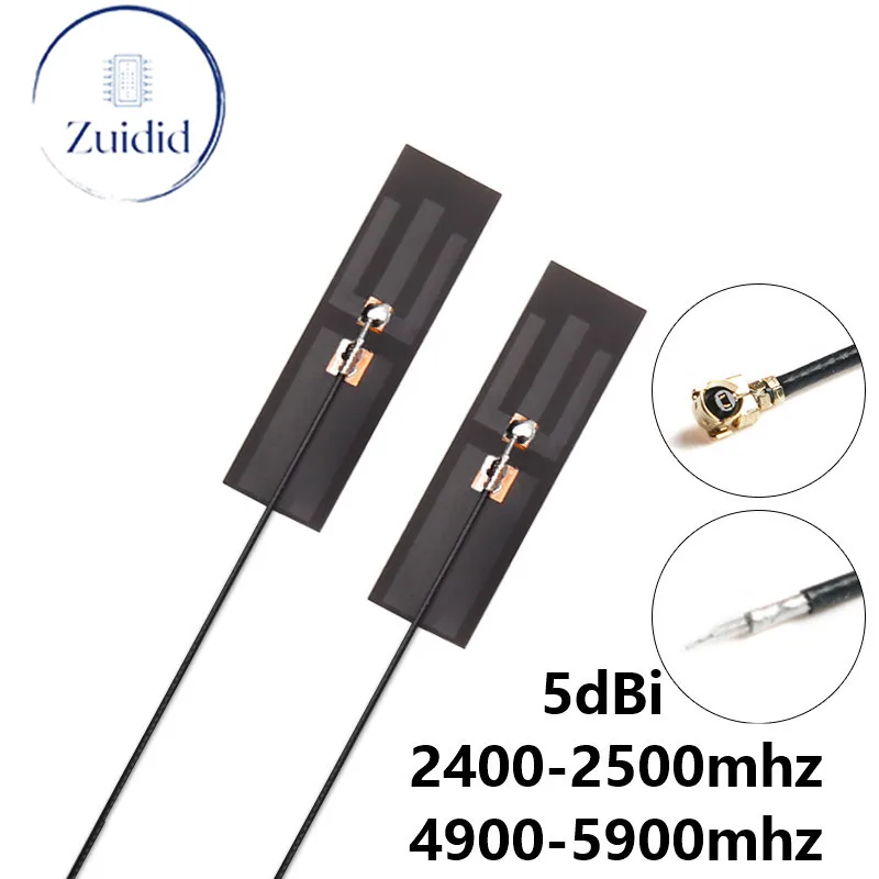 5/1 шт., гибкая Двухчастотная антенна, 5 дБи, 2,4 ГГц