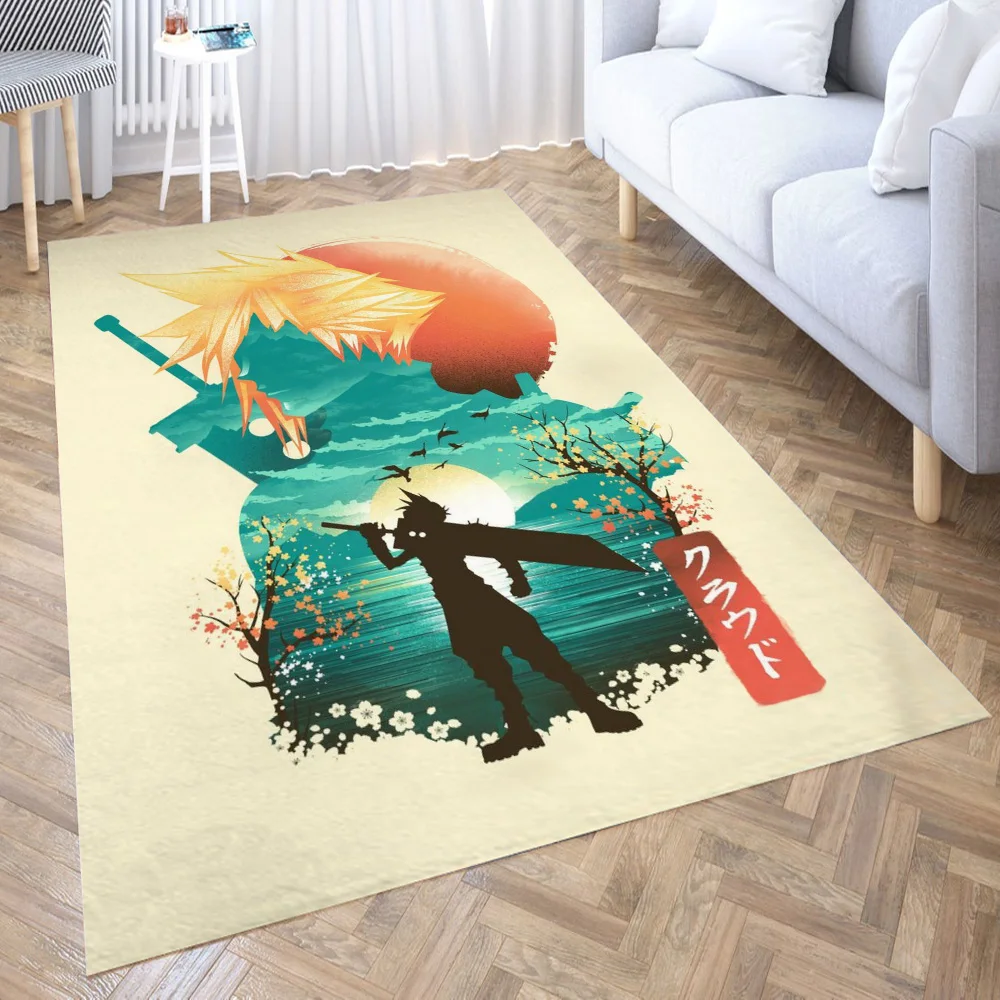 

Ukiyo e Soldier Area Rug for Living Room Floor Mat Carpet for Bedroom Bedside Entrance Doormat Anti-slip Home Decor