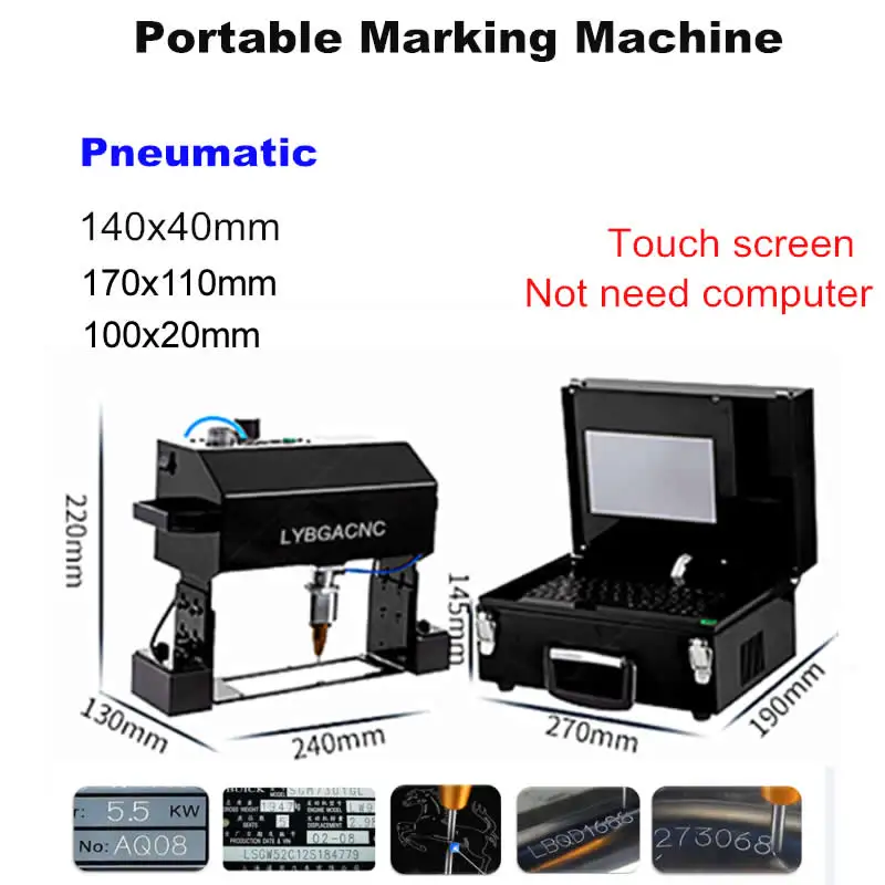 Portable Engraving Pneumatic Marking Machine 100x20 170x110 