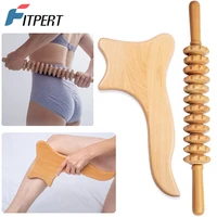 2pcsset wood therapy massage tools for body shaping maderoterapia kit colombiana lymphatic drainage anti cellulite massager