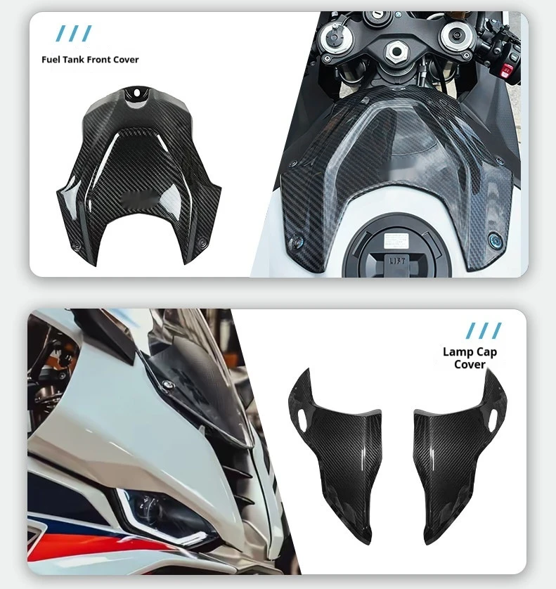 Фото Для BMW S1000RR 2025: карбоновые боковые панели, воздухозаборники, передний обтекатель, аэродинамические элементы для мотоцикла №3