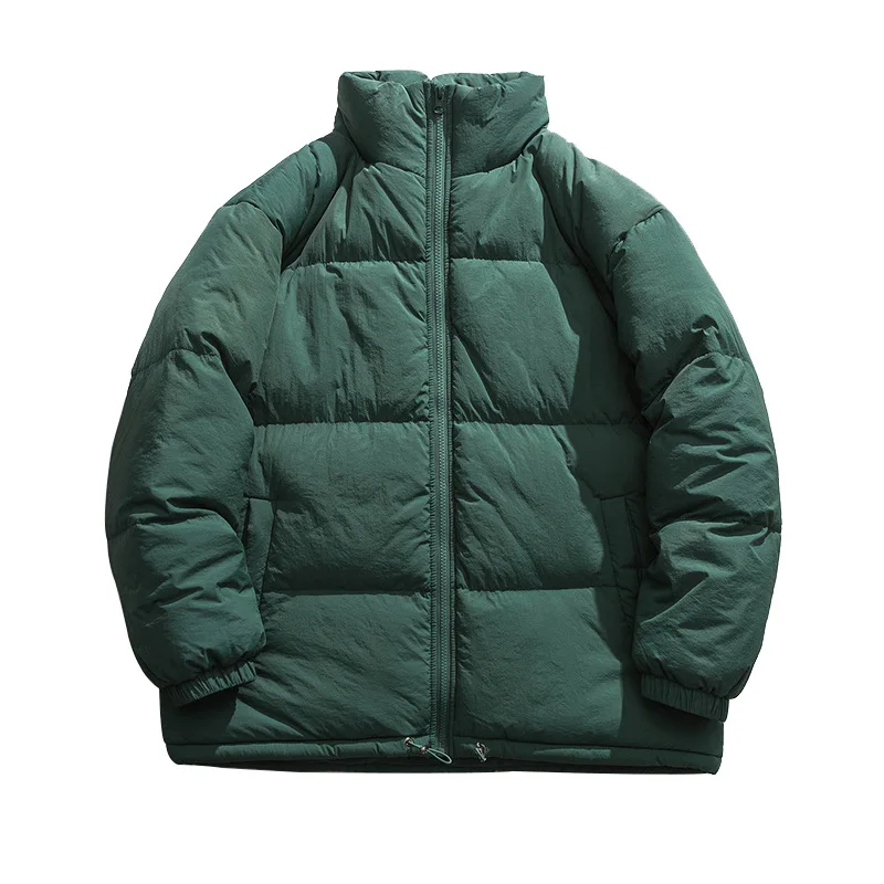 Winter New Men's Padded Jacket Candy Color Couple Loose Stand Collar Thickened Warm Padded Jacket
