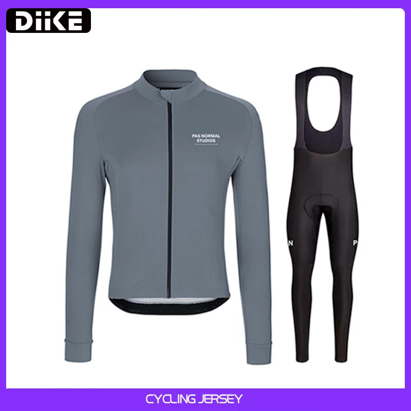 

Ropa ciclismo invierno hombre termica 2022 winter cycling clothing gray men bike cycling clothing thermal fleece long sleeve set
