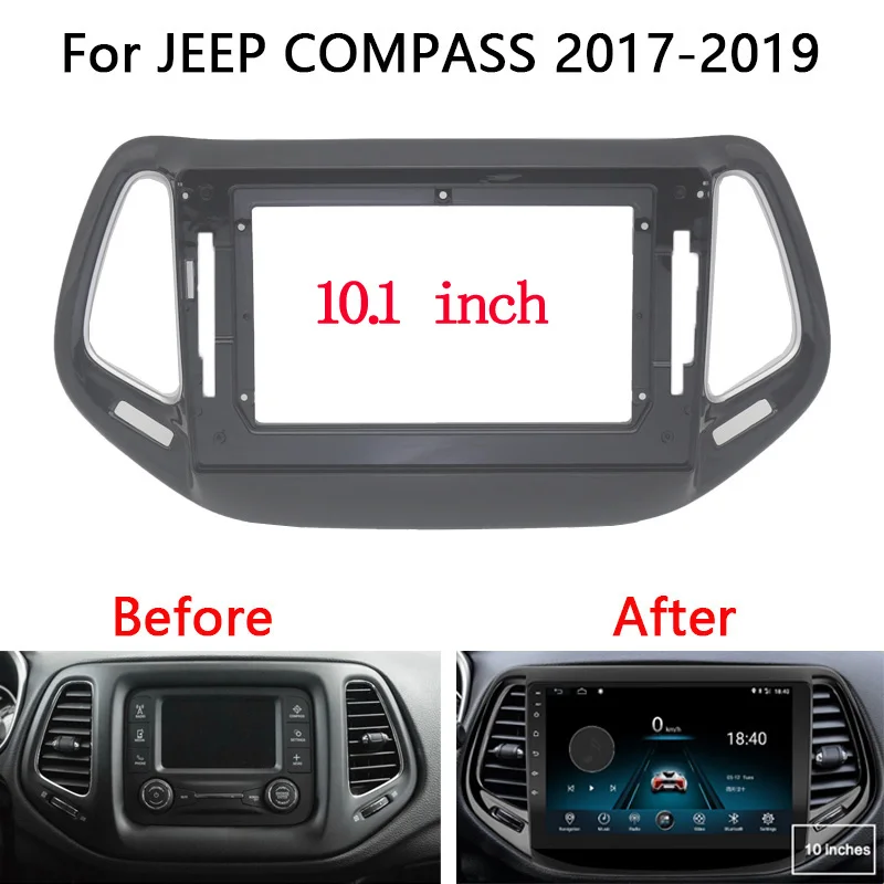 

Автомобильный радиоприемник, пластиковая рамка Fascia Для JEEP Renegade 2016 ~ 2020, установка автомобильной панели, DVD GPS Mp5 ABS + PC, комплект крепления для п...