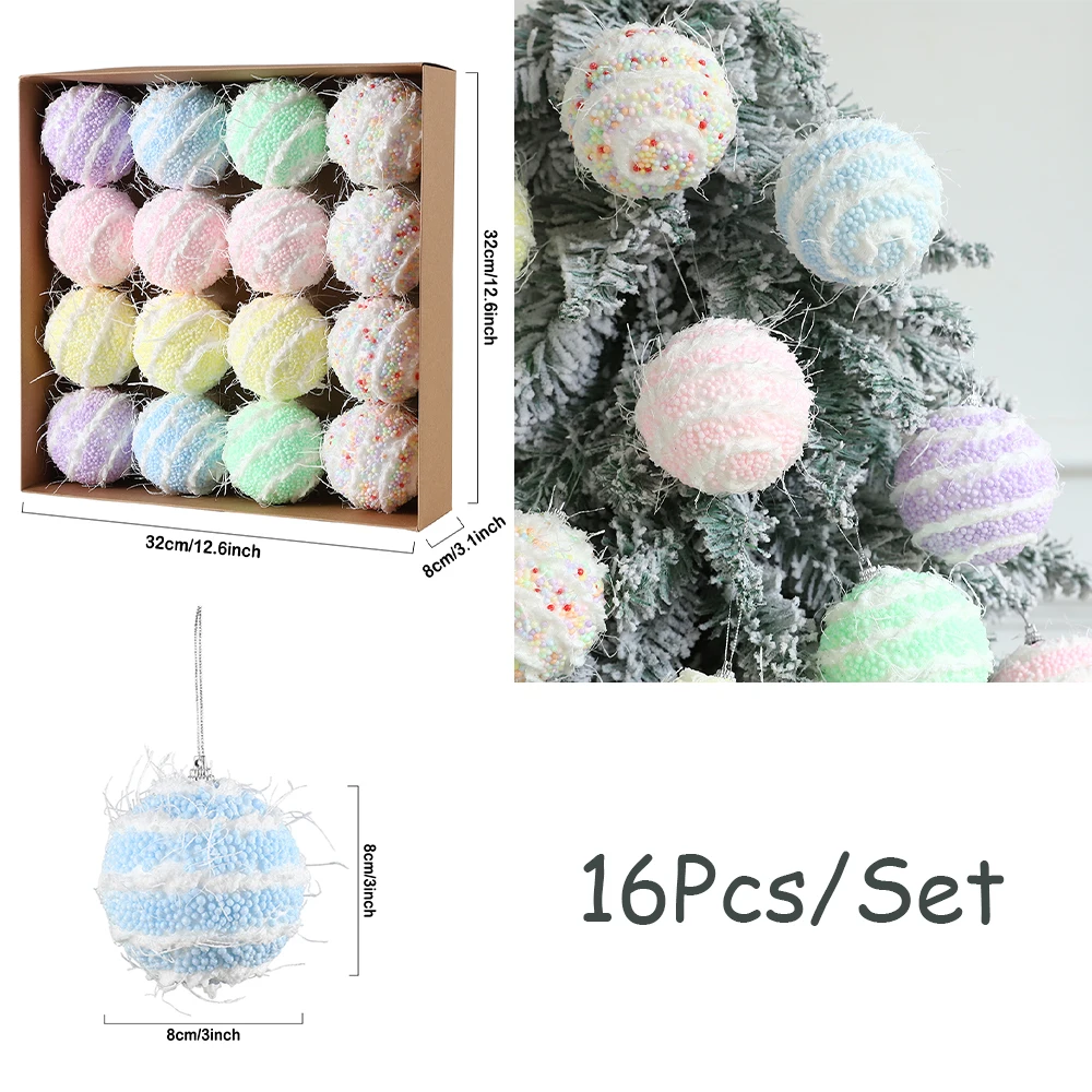 

Рождественские шары Partigos, 12/16 шт., разноцветные