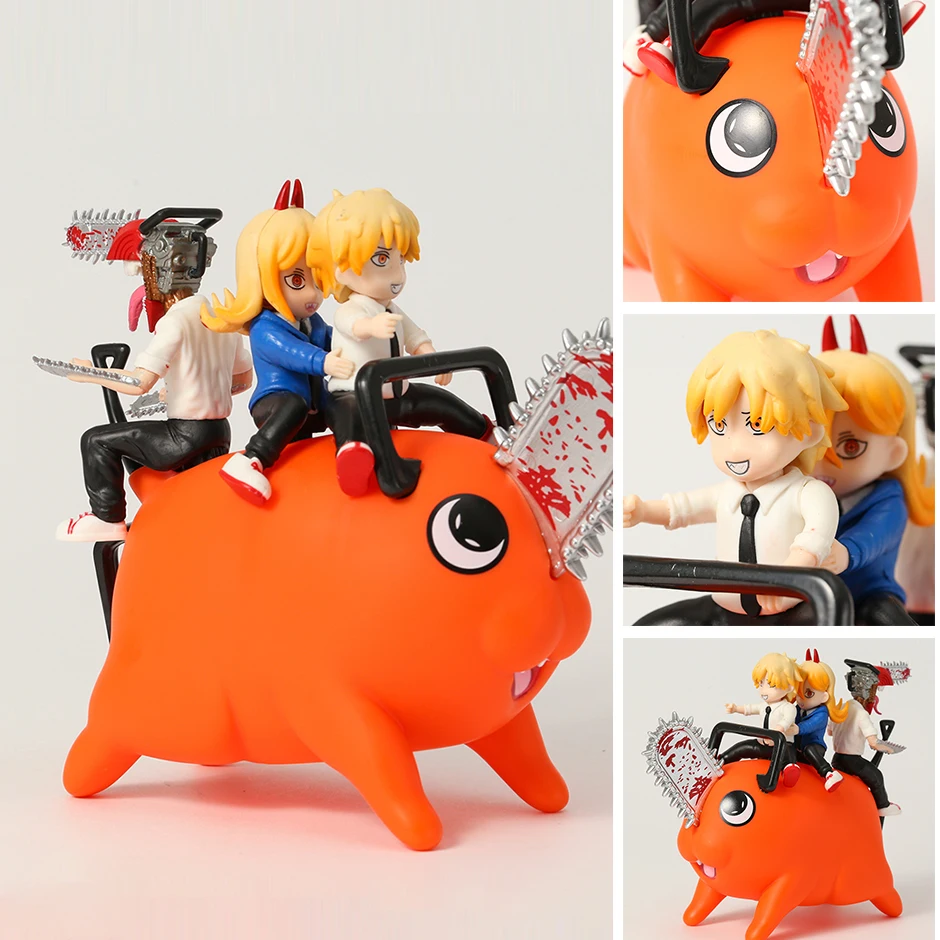 

Chainsaw Man Power Denji Pochita Figure Toys Figuras Deco Ornaments Collection Model Set