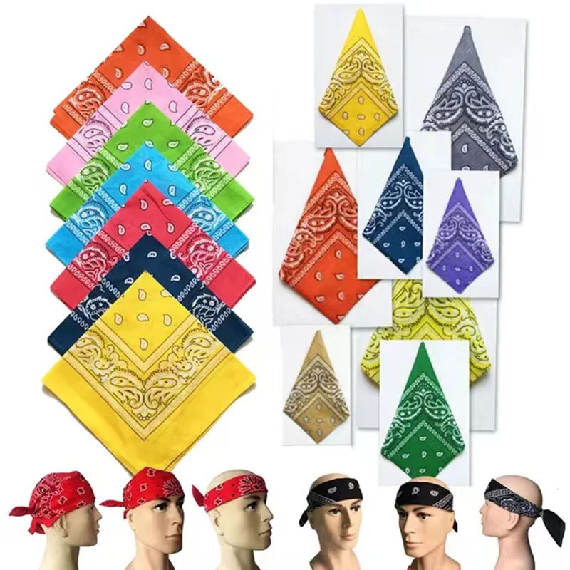 

Multifunctional bandana headscarf, cotton square and hip hop scarf for man and women