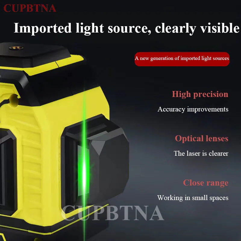 3D 4D 8/12/16Line Super Bright Green Light Digital Display 360° Horizontal Vertical Self-Leveling  Measuring Tool Laser Level