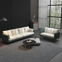 private customnordic technology cloth sofa bedroom simple modern living room sofa light luxury straight row three person sofa