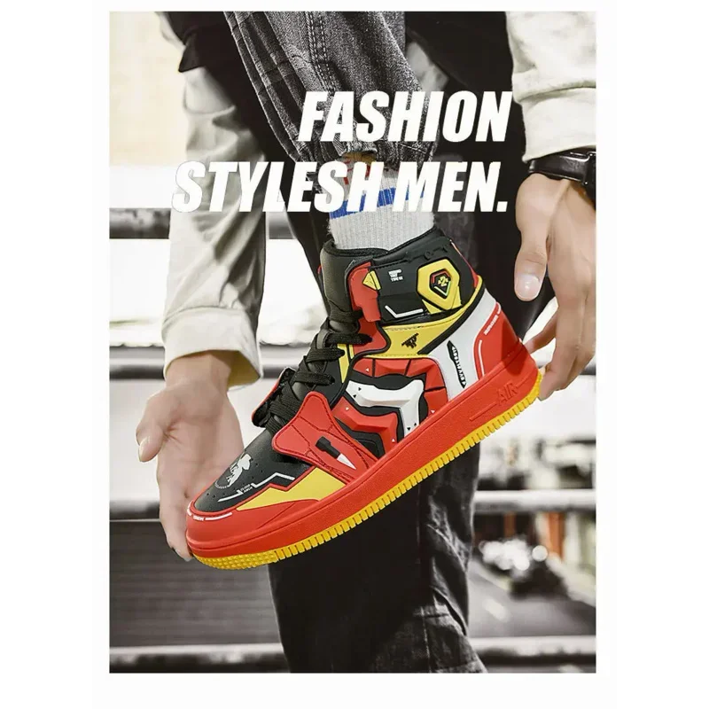 Мужские баскетбольные туфли EVANGELION роскошные модные дышащие кроссовки