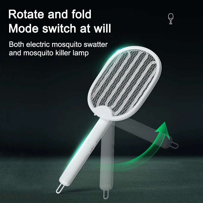 3000 В складная Электрическая мухобойка ловушка для комаров USB перезаряжаемая