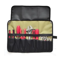 tool roll organizer multiple pockets roll up bag wrenchpliers pouch for craftwork handyman electrician plumber mechanic