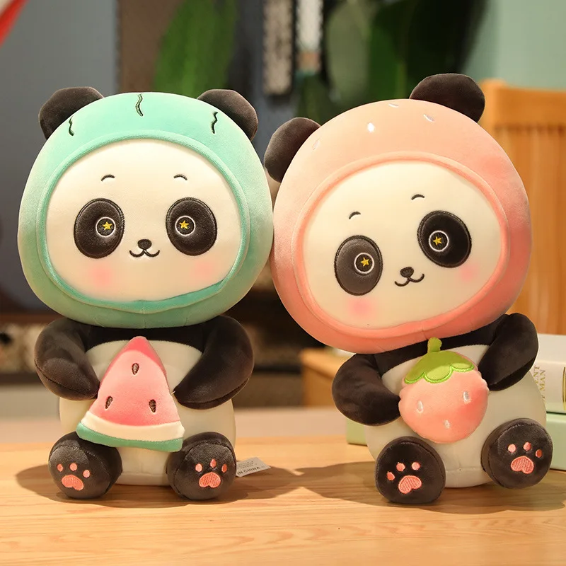 

Cute Cartoon Panda Doll Plush Toy Little Panda Doll Girl Doll Pink Plush Doll Pillow