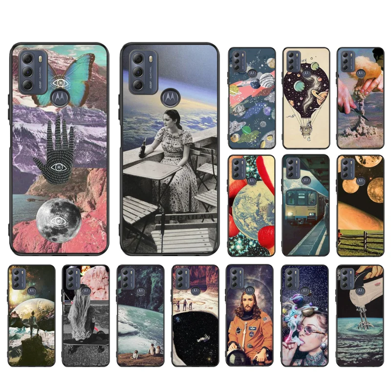 

Art Aesthetic Trippy Phone Case for Motorola Moto G9 Plus G7 G8 Play G7 Power G100 G20 G60 One Action Macro