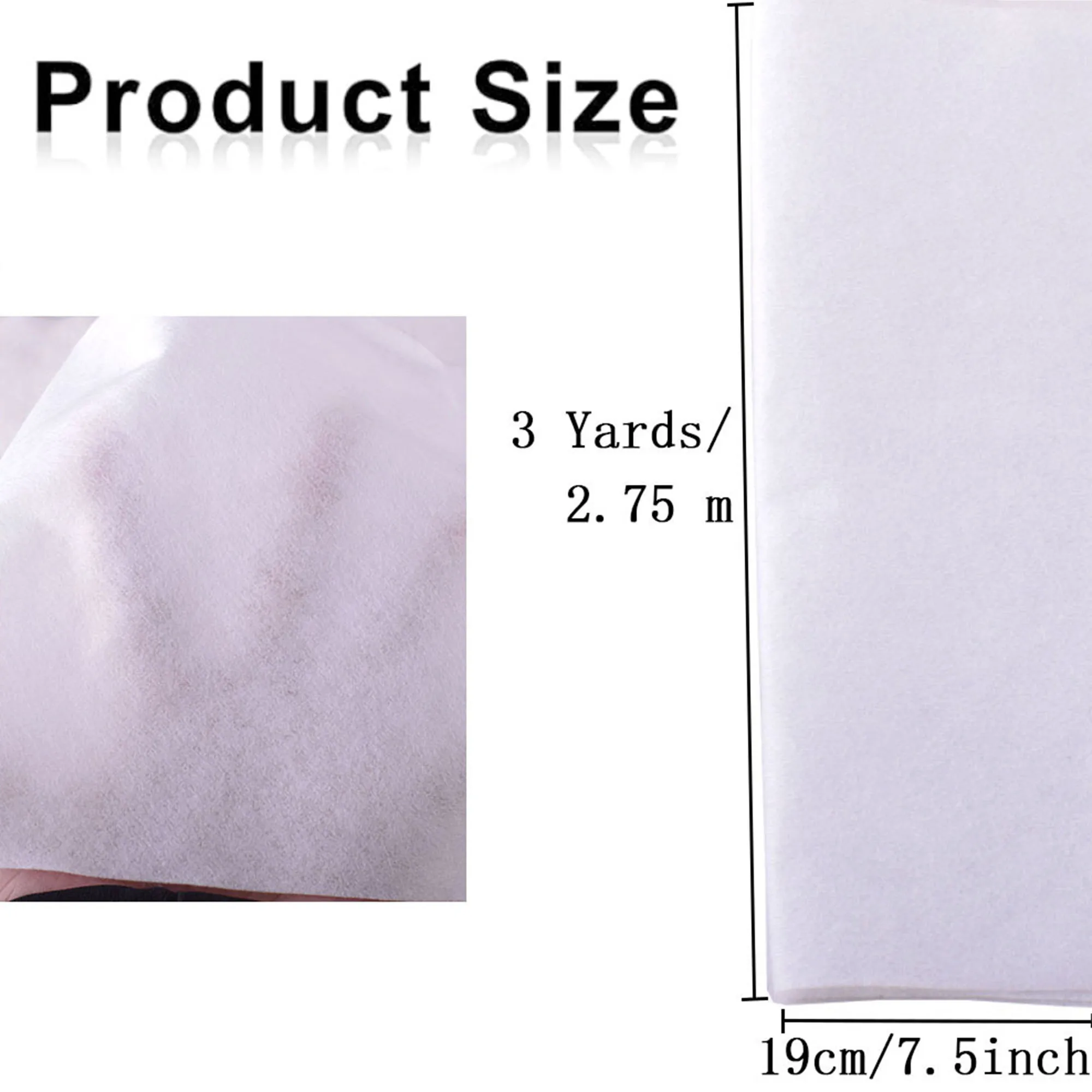 Non Woven Fusible Interface Blue/White Fabric 100% Air Filter for Face Mask DIY Supplies by Yard