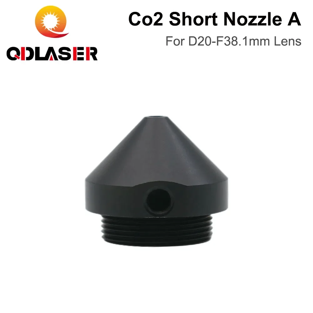 Короткое воздушное сопло QDLASER CO2 A для объектива Dia.20 FL38.1 N01F с фитингом M5 лазерной