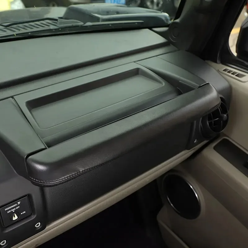 Фото Подходит для Hummer H2 2003-2007 ABS салон автомобиля второго пилота, ручка приборной панели, ящик для хранения, лоток для мобильного телефона, аксессуары для литья №4