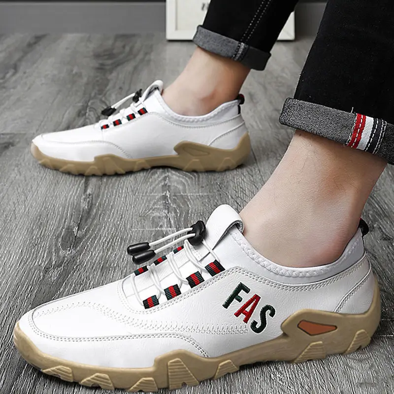 

Leather Casual Shoes for Men Commerce Casual Men's Shoes Push With One Foot Fashion Driving Shoes Comfort Soft Sole Sneakers