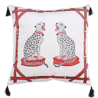 tiger and leopard print pillow sofa cushion office pillow bedside back car waist cushion pillowcase