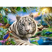 diamond embroidery tiger peacock full square round drill 5d diy animals diamond painting forest cross stitch kit wall art