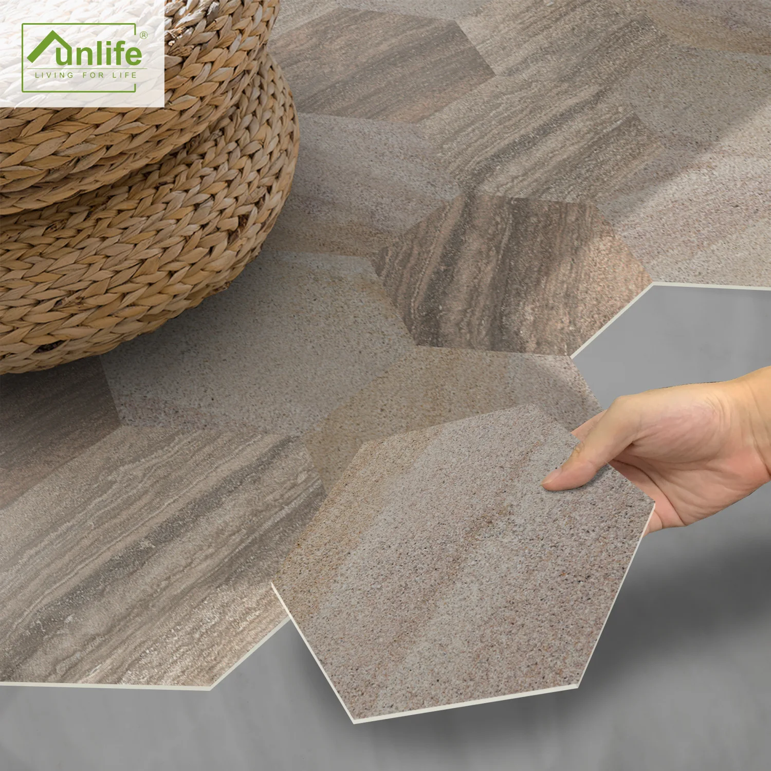 

Home Decor Non-slip Floor Sticker Waterproof Wall Sticker Thicken Decorative Flooring Hexagon IXPE Foam Self Adhesive DB212