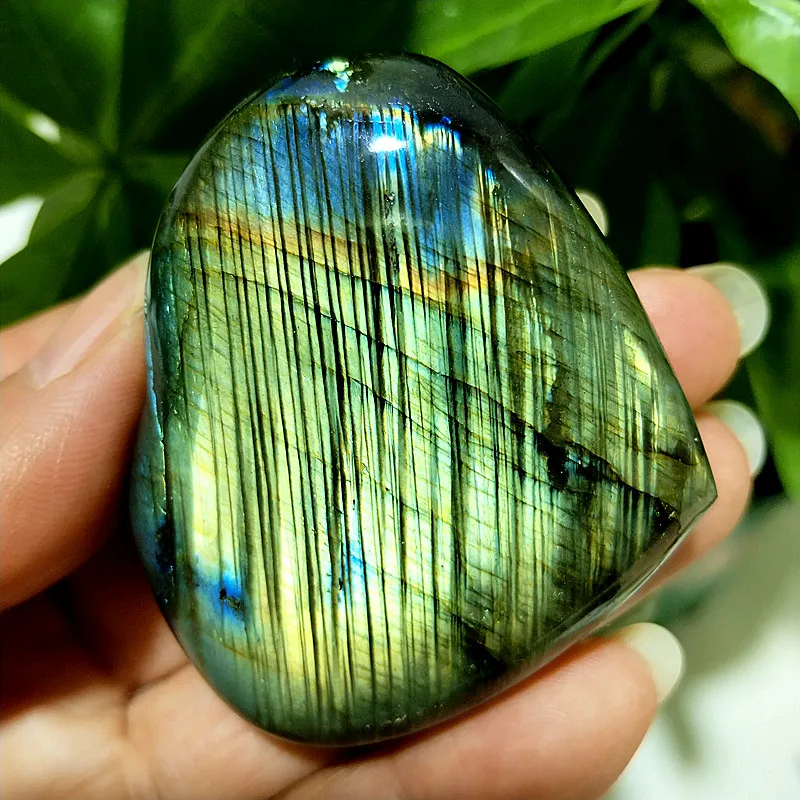 Лабрадорит сердце сине-желтый  EBET