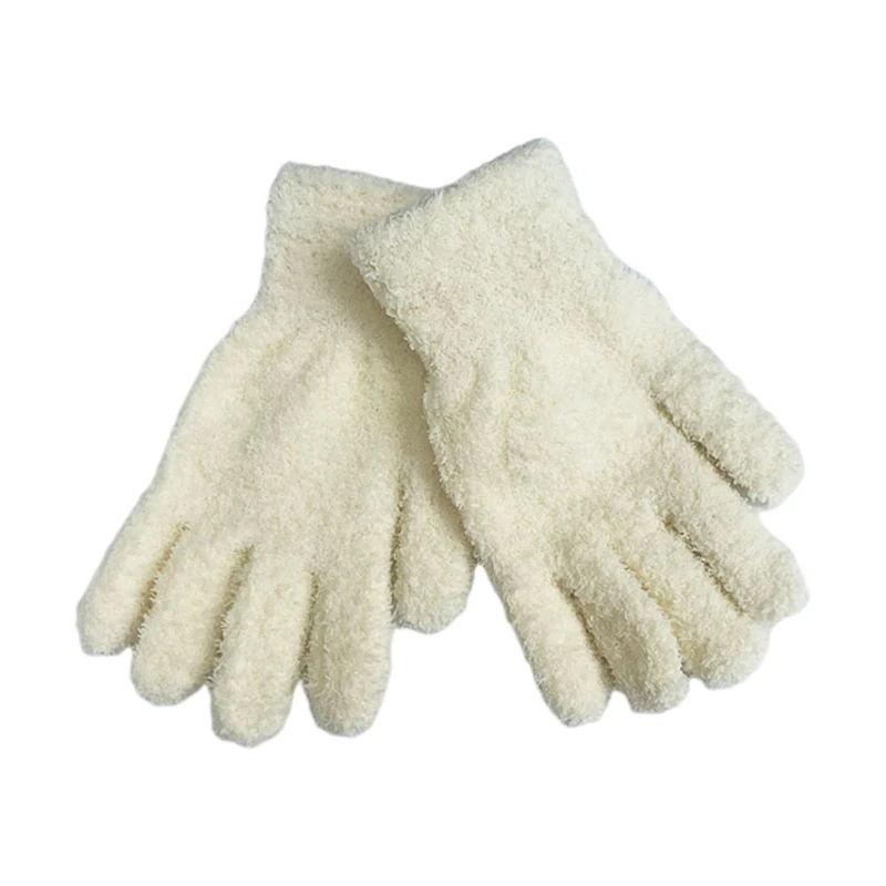 

Однотонные бархатные женские перчатки кораллового цвета, зимние плотные теплые перчатки с закрытыми пальцами для рождественских подарков, перчатки для пары, девушки