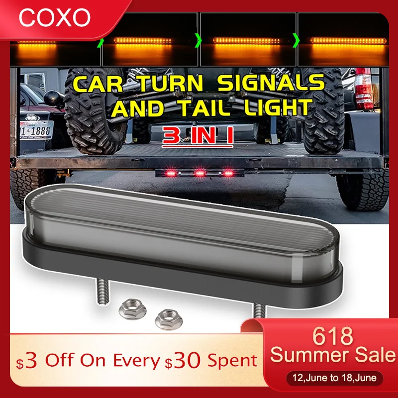 

34 LED Side Marker Waterproof Rear Brake Tail Light Dynamic Flowing Turn Signals For Motorcycle Motorbike ATV UTV BUS Car Truck