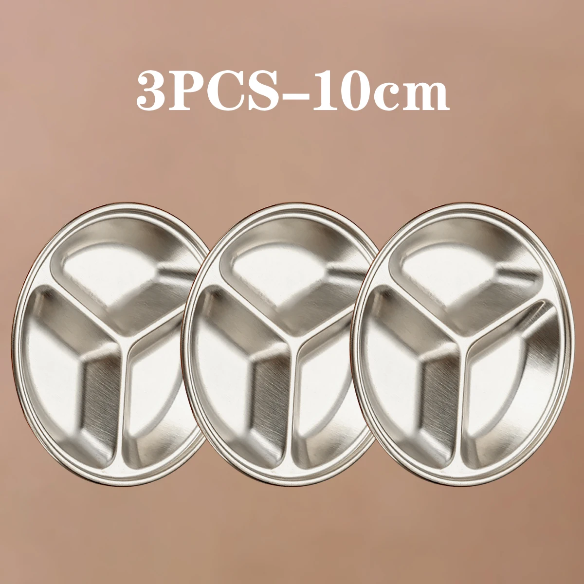 

Комплект 3 шт. тарелок HELOTIC из нержавеющей стали серебристого цвета