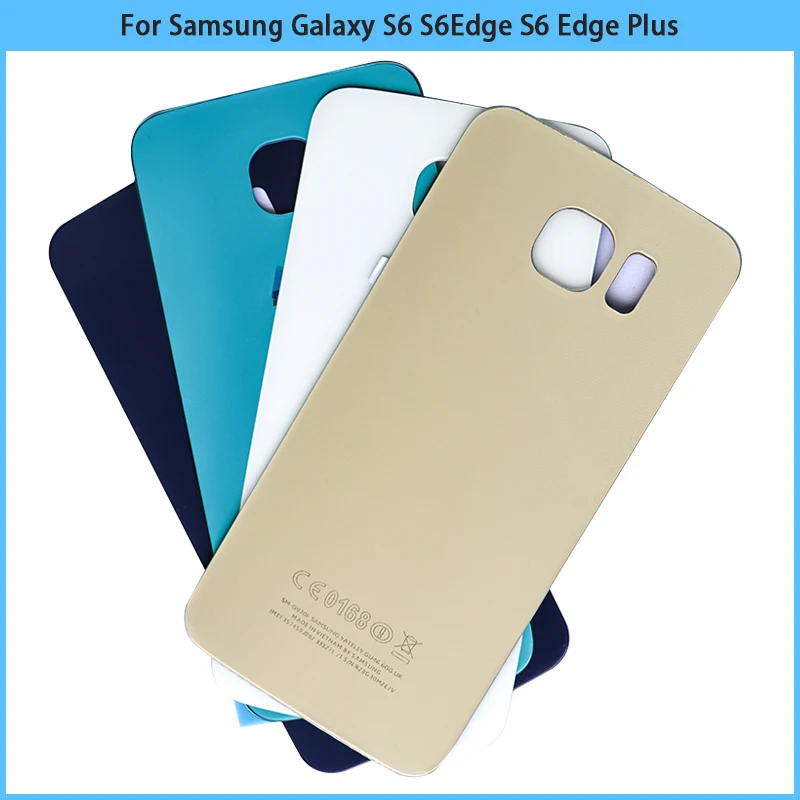 

10PCS For Samsung Galaxy S6 Edge S6 Edge Plus G920 G925 G928 Glass Panel Battery Back Cover S6 Rear Door Housing Case Adhesive