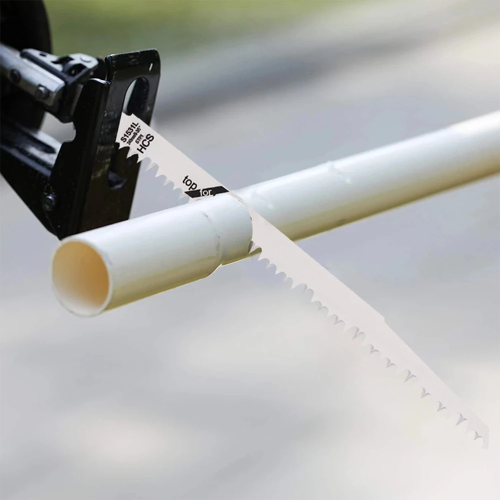 

5PCS 9.6in BI-Metal Reciprocating Saw Blade Wood Pruning Ground Sharp Teeth Jig Sawblades For Plywood Board Woodworking Tool