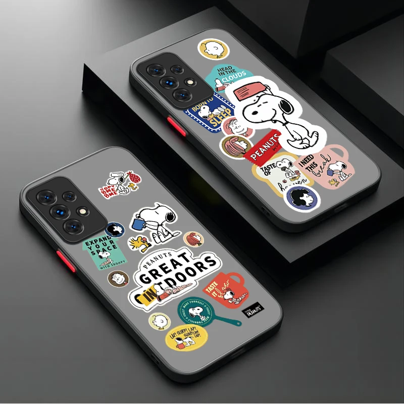 Мультяшный S-Snoopys чехол для Samsung Galaxy A54 A34 A24 A14 A13 A33 A53 A73 A23 A05 A05S A72 A52 A52S A32 A22 A12 A31 A51 A71