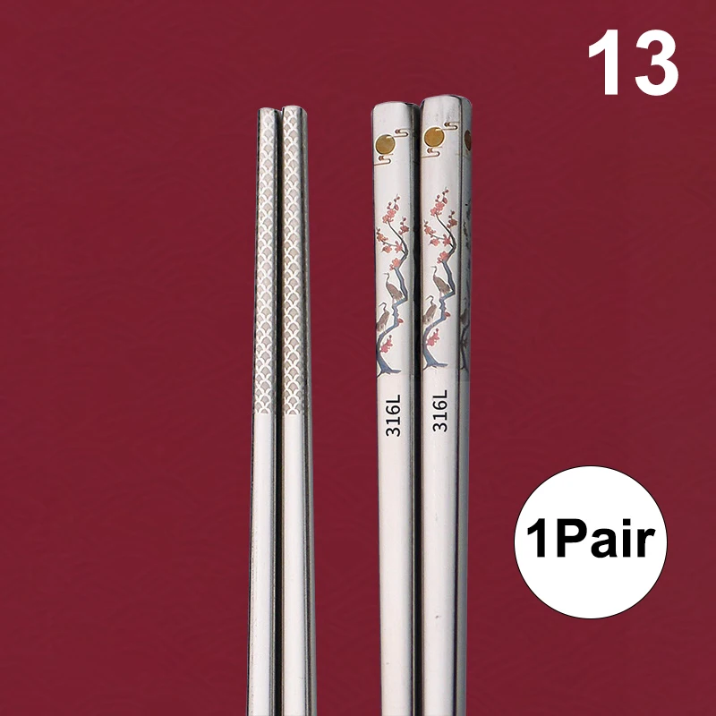 

Японские антискользящие палочки для еды из нержавеющей стали