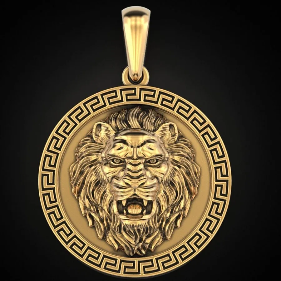 

Мужская подвеска в виде головы животных, серебро 925 пробы, 11 г