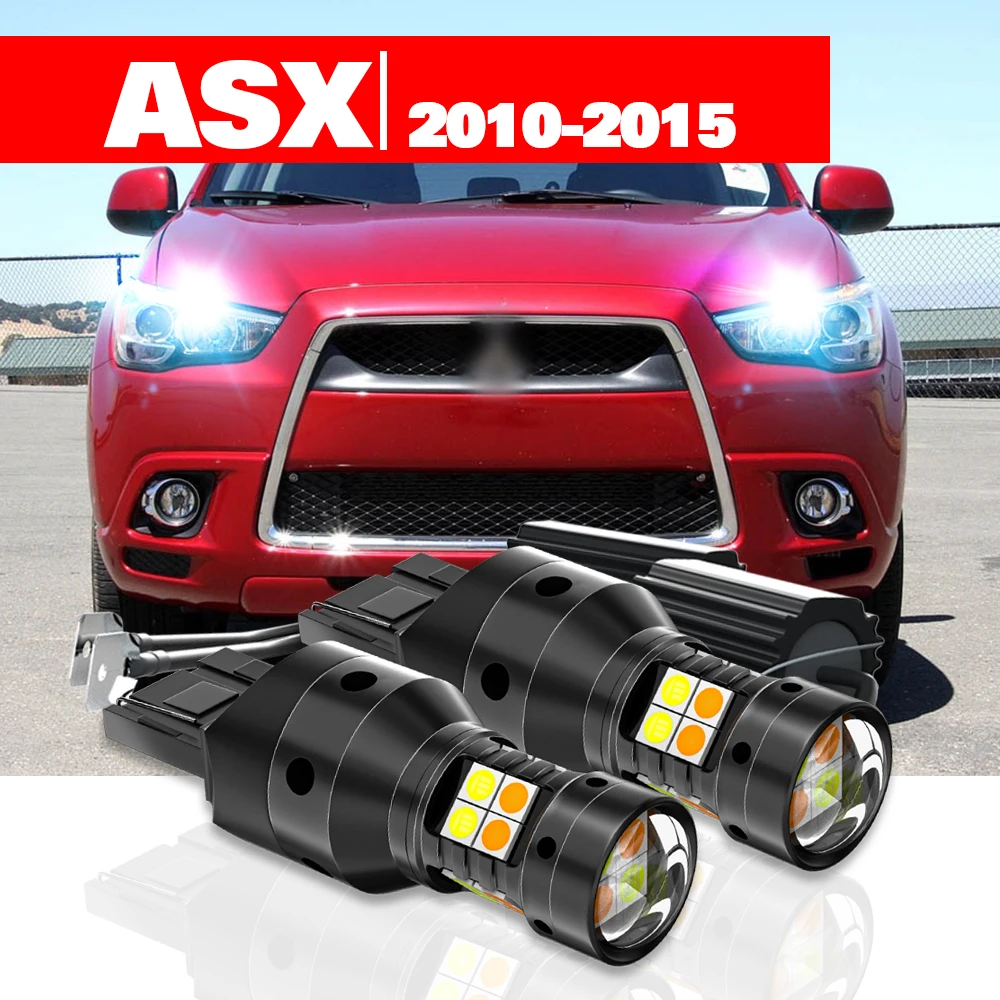 

For Mitsubishi ASX 2010-2015 Accessories 2pcs LED Dual Mode Turn Signal+Daytime Running Light DRL 2011 2012 2013 2014