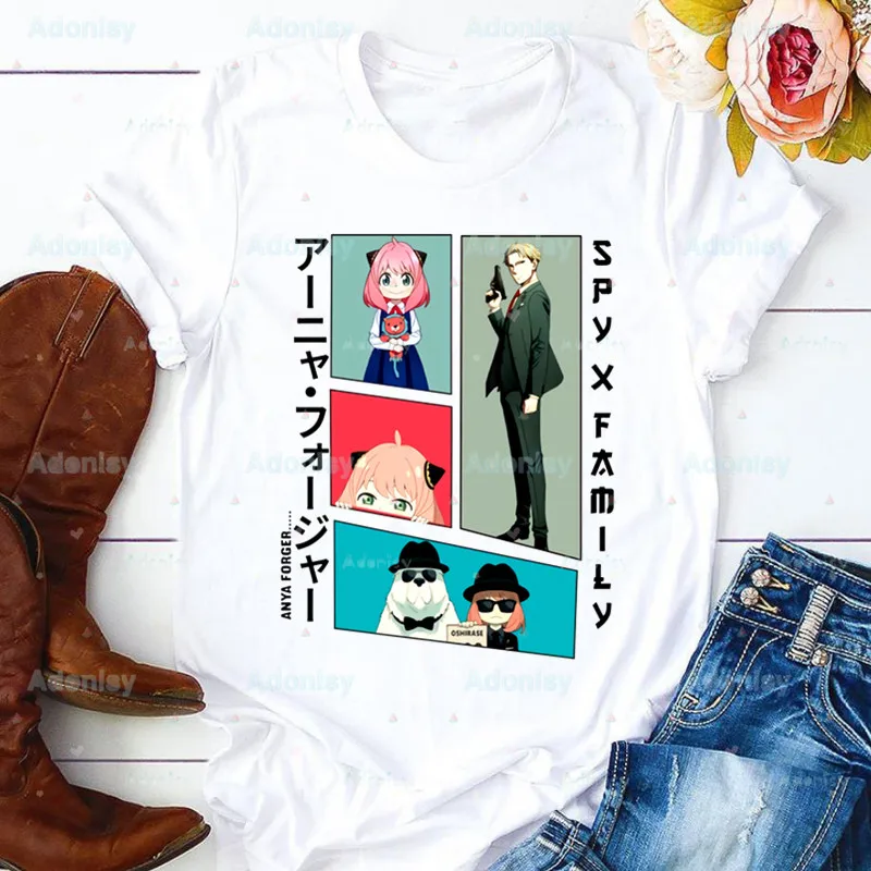 

Spy X FAMILY T Shirt Women 90s Yor Anya Anime T-shirt Harajuku Tops Tee Short Sleeve Yor Briar Tshirt Female Yor Forger Tshirts